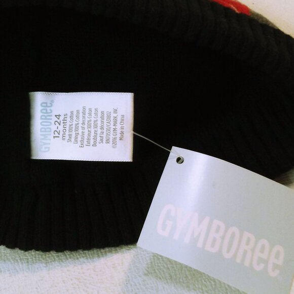 NWT 2016 Gymboree Knit Beanie Cap Unisex Boy 12-24mos Firetruck PomPom Cotton - Picture 11 of 13